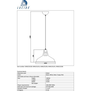 Lampa Wisząca Industrialna Brassy | Czarna, Loftowa | Lucide