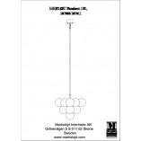 Lampa wisząca biało-złota Markslojd | Kule szklane, 56cm
