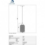 Lampa wisząca Mesh czarna | Loftowa lampa Lucide