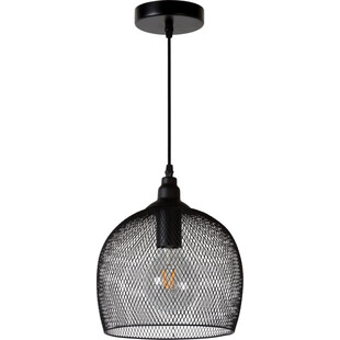 Lampa wisząca ażurowa Mesh czarna | Lucide - Loftowa elegancja