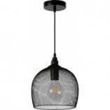 Lampa wisząca ażurowa Mesh czarna | Lucide - Loftowa elegancja
