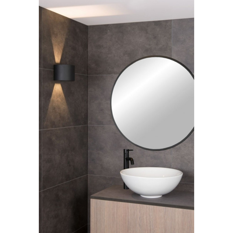 Kinkiet łazienkowy Axi Round LED czarny | Lucide