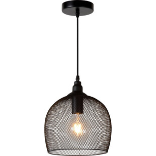 Lampa wisząca ażurowa Mesh czarna | Lucide - Loftowa elegancja