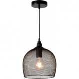 Lampa wisząca ażurowa Mesh czarna | Lucide - Loftowa elegancja
