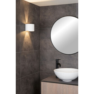 Kinkiet Łazienkowy Axi Round LED Biały | Lucide