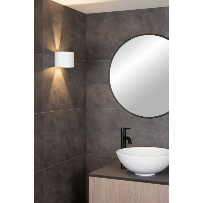 Kinkiet Łazienkowy Axi Round LED Biały | Lucide