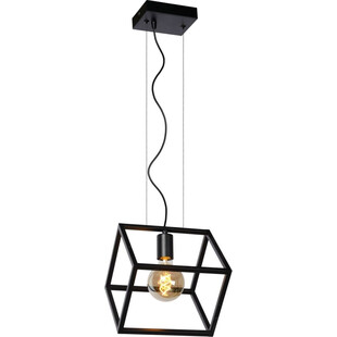 Lampa wisząca Fabian czarna - Loftowa klatka Lucide | Kup teraz!