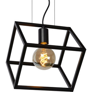 Lampa wisząca Fabian czarna - Loftowa klatka Lucide | Kup teraz!