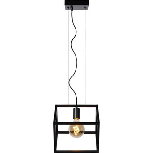Lampa wisząca Fabian czarna - Loftowa klatka Lucide | Kup teraz!