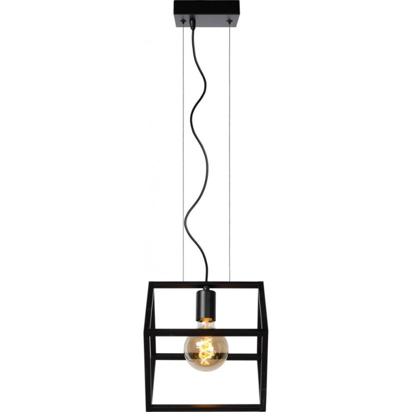Lampa wisząca Fabian czarna - Loftowa klatka Lucide | Kup teraz!