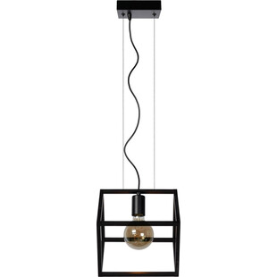 Lampa wisząca Fabian czarna - Loftowa klatka Lucide | Kup teraz!