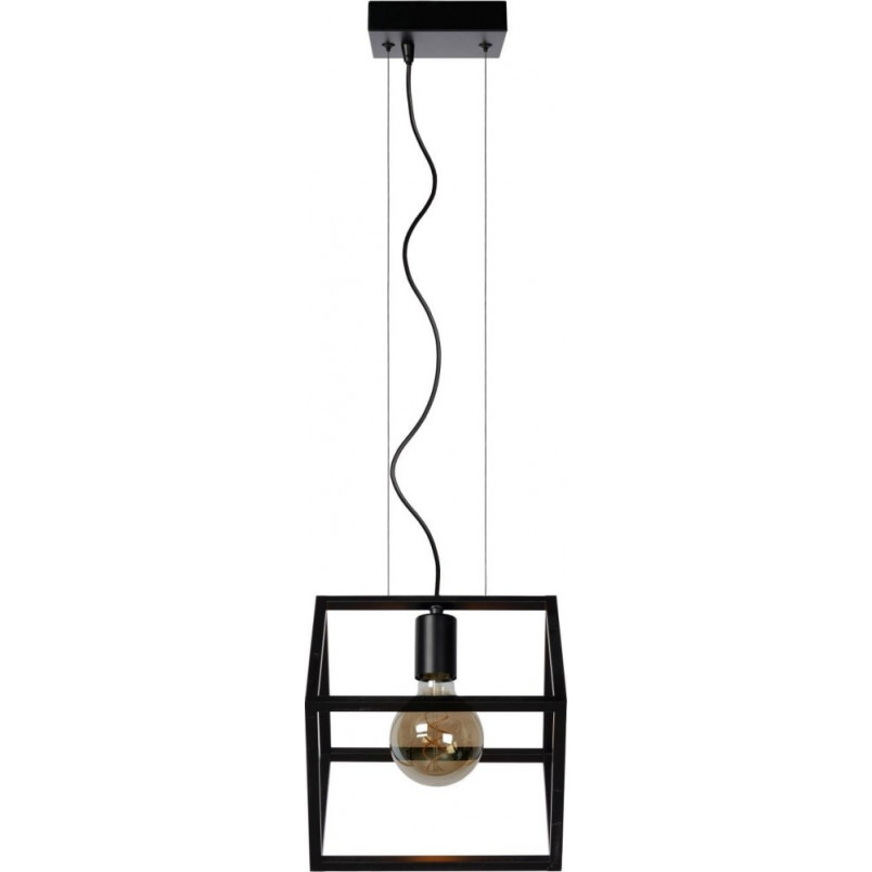 Lampa wisząca Fabian czarna - Loftowa klatka Lucide | Kup teraz!