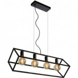 Lampa Wisząca Fabian IV Czarna - Loftowa Klatka | Lucide