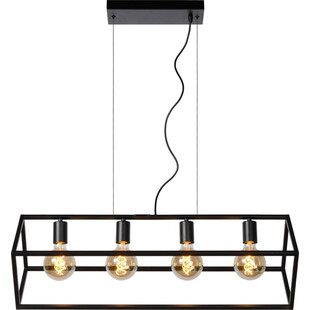 Lampa Wisząca Fabian IV Czarna - Loftowa Klatka | Lucide