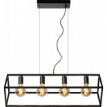 Lampa Wisząca Fabian IV Czarna - Loftowa Klatka | Lucide