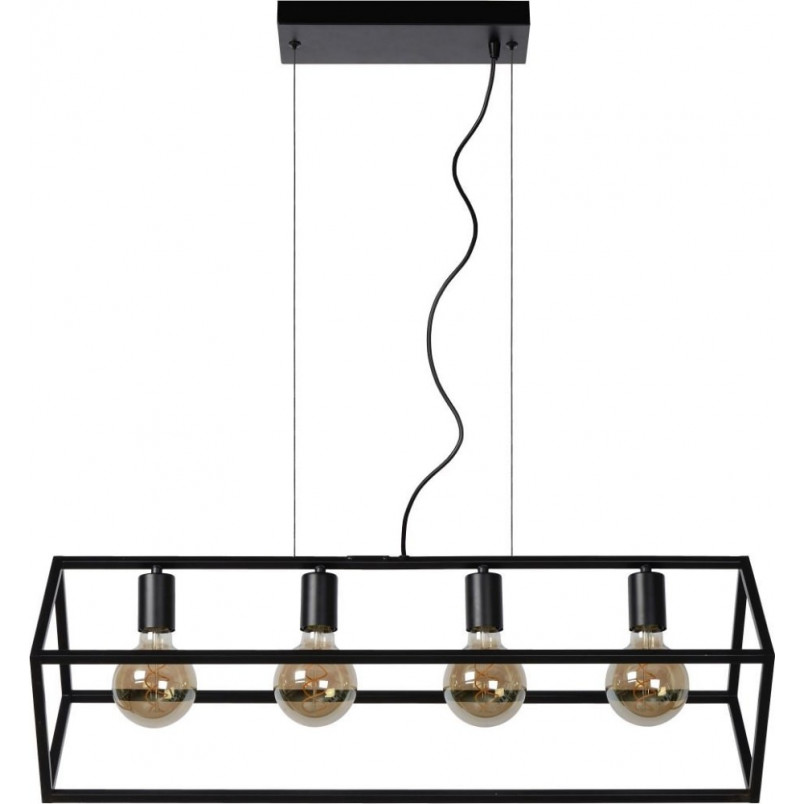 Lampa Wisząca Fabian IV Czarna - Loftowa Klatka | Lucide