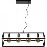 Lampa Wisząca Fabian IV Czarna - Loftowa Klatka | Lucide