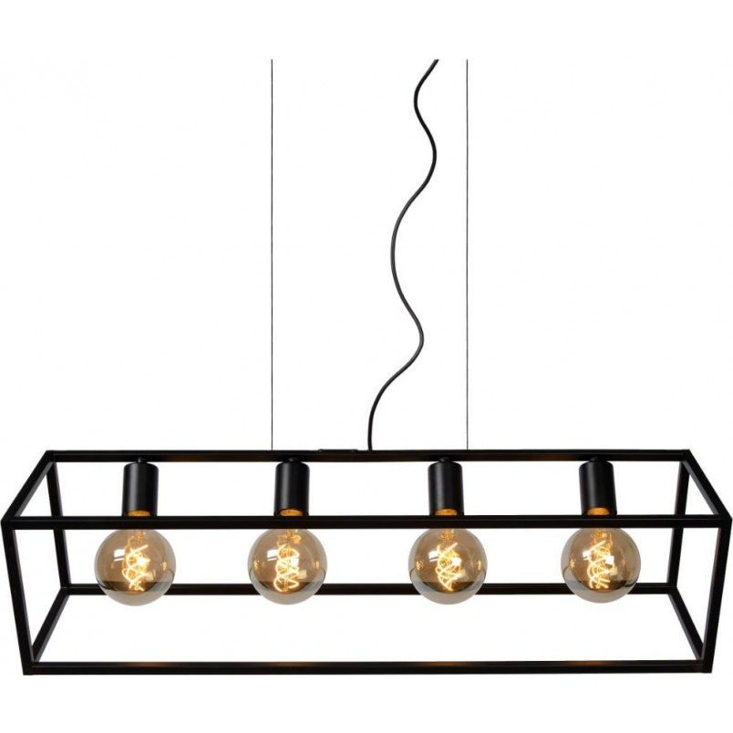 Lampa Wisząca Fabian IV Czarna - Loftowa Klatka | Lucide