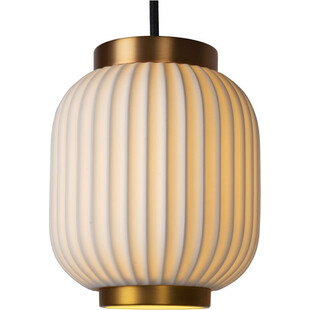 Lampa Wisząca Gosse | Biało-Mosiężna, 3xE27 | Lucide