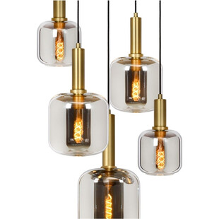 Lampa Wisząca Szklana 5-Punktowa Joanet | Lucide