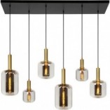 Lampa wisząca Joanet - 6 punktów, szkło dymione | Lucide