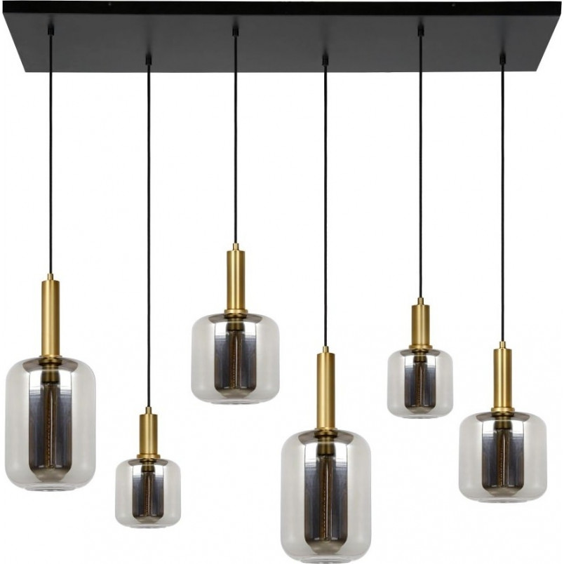 Lampa wisząca Joanet - 6 punktów, szkło dymione | Lucide