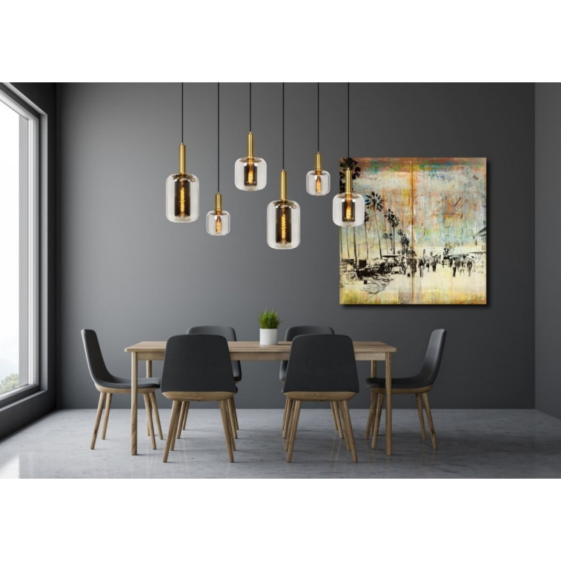 Lampa wisząca Joanet - 6 punktów, szkło dymione | Lucide