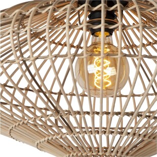 Plafon rattanowy boho Magali 56 naturalny marki Lucide