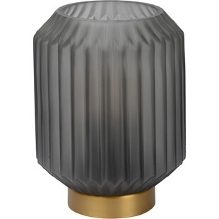 Lampa stołowa szklana Lucide Sueno | Szara, mosiężna | Kup online