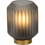Lampa stołowa szklana Lucide Sueno | Szara, mosiężna | Kup online