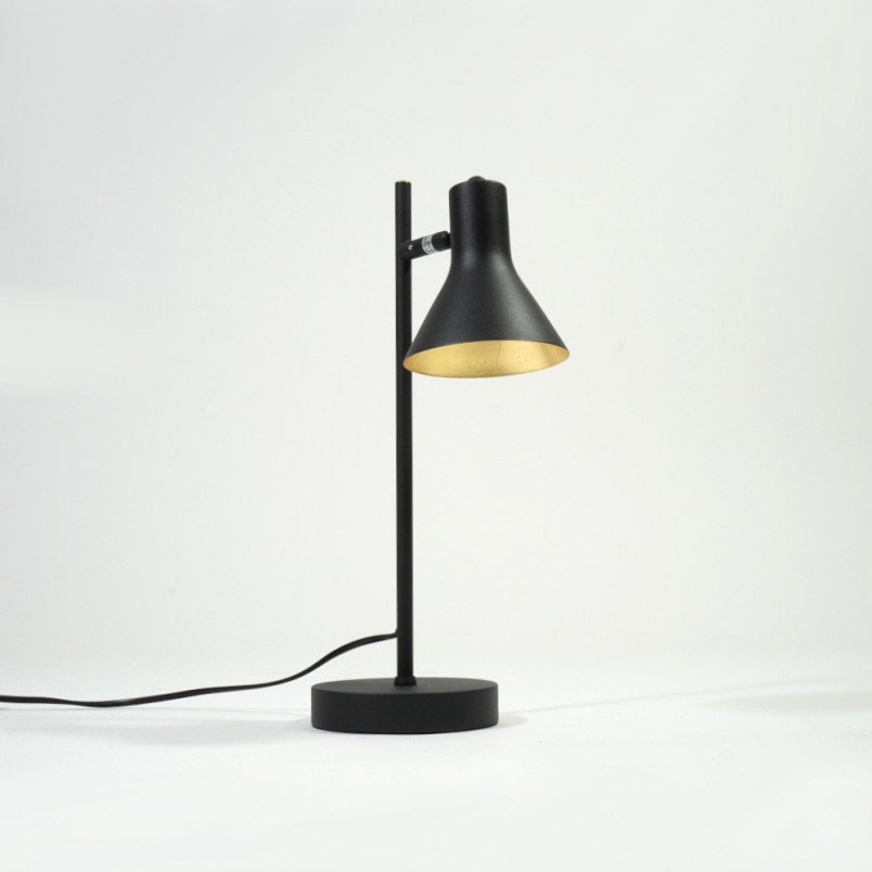 Lampa biurkowa industrialna Nina | Czarno-złota Reality
