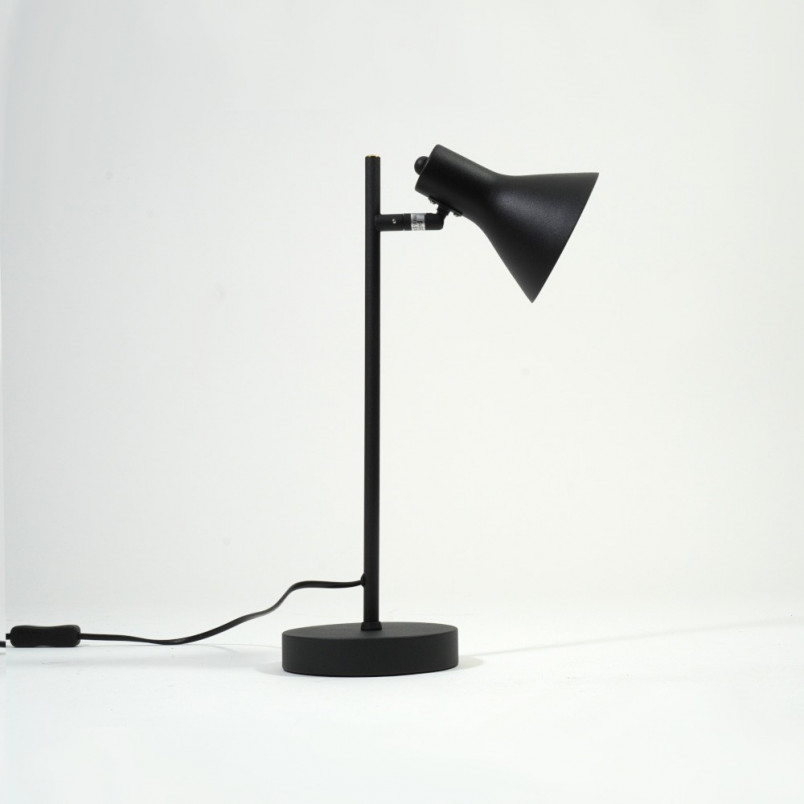 Lampa biurkowa industrialna Nina | Czarno-złota Reality