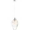 Designerska Lampa wisząca szklana kula glamour Aura Gold Transparent 30 Aldex do salonu