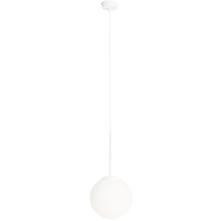 Lampa wisząca szklana kula Bosso Mini 20 biała marki Aldex