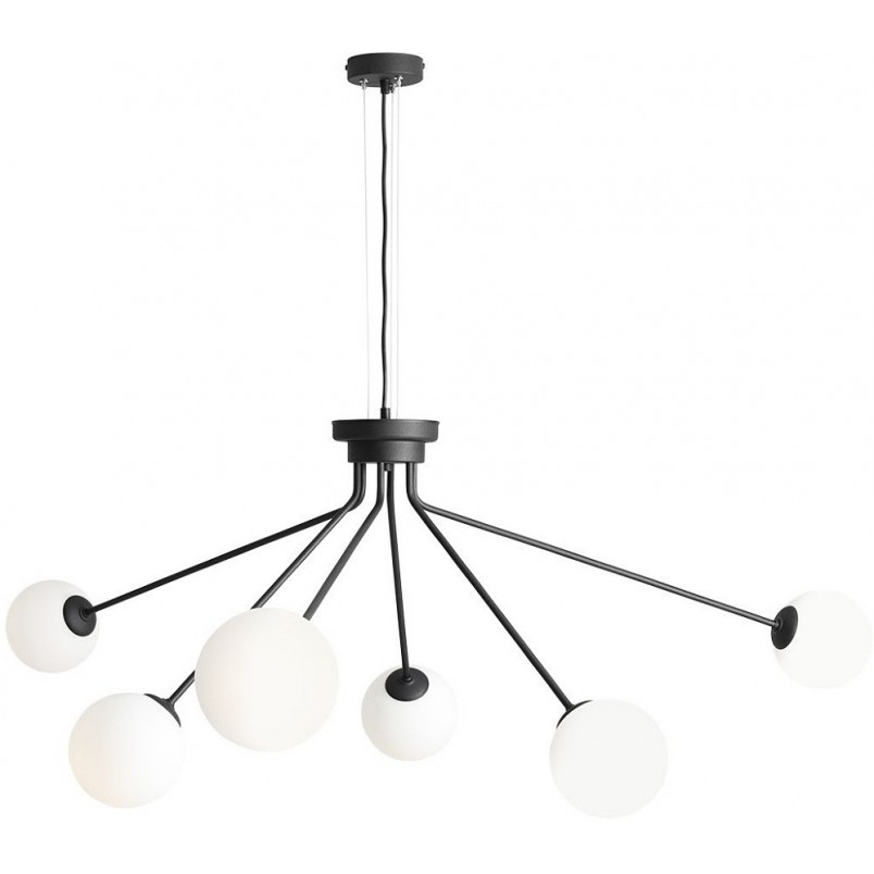 Lampa wisząca Holm VI | Szkło biało-czarne | Aldex