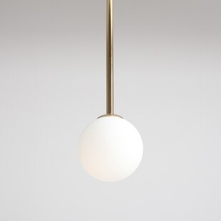 Lampa sufitowa szklana kula Pinne Long 14 biało-złota marki Aldex
