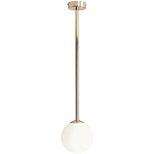 Lampa sufitowa szklana kula Pinne Medium 14 biało-złota marki Aldex