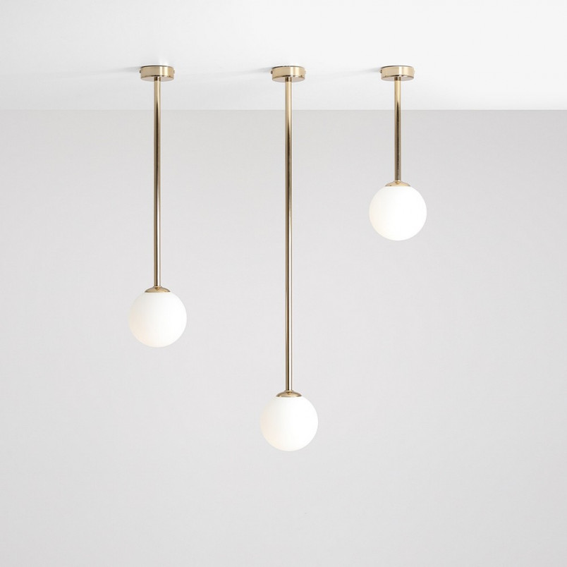 Lampa Sufitowa Szklana Kula Pinne Short 14cm | Aldex