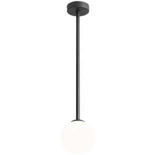 Lampa sufitowa szklana kula Pinne Medium 14 biało-czarna marki Aldex