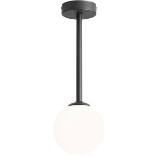 Lampa sufitowa szklana kula Pinne Short 14 biało-czarna marki Aldex