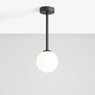 Lampa sufitowa szklana kula Pinne Short 14 biało-czarna marki Aldex
