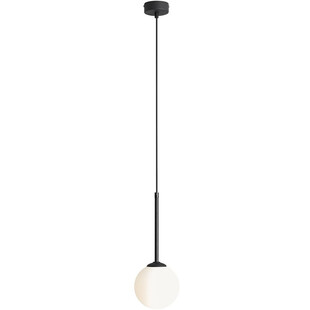 Lampa wisząca szklana kula Bosso Mini 14 czarna marki Aldex