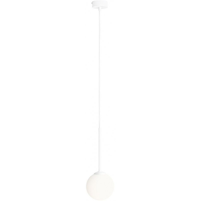 Lampa wisząca szklana kula Bosso Mini biała | Aldex