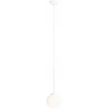 Lampa wisząca szklana kula Bosso Mini biała | Aldex