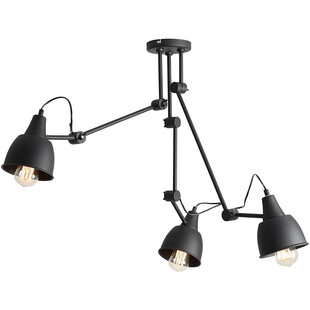 Lampa sufitowa potrójna na wysięgnikach Aida czarna marki Aldex