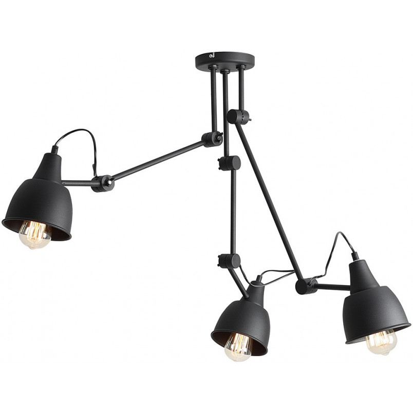 Lampa sufitowa potrójna czarna Aldex Aida | Loftowa