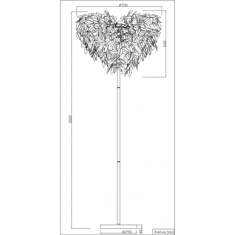 Lampa podłogowa Leavy biało-chromowa | Elegancki design