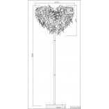 Lampa podłogowa Leavy biało-chromowa | Elegancki design
