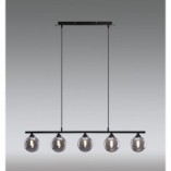 Designerska Lampa wisząca podłużna szklana Imagine 90 szary lister Auhilon do kuchni i salonu