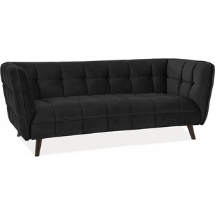 Sofa welurowa 3 osobowa Castello - Signal | Czarny wenge